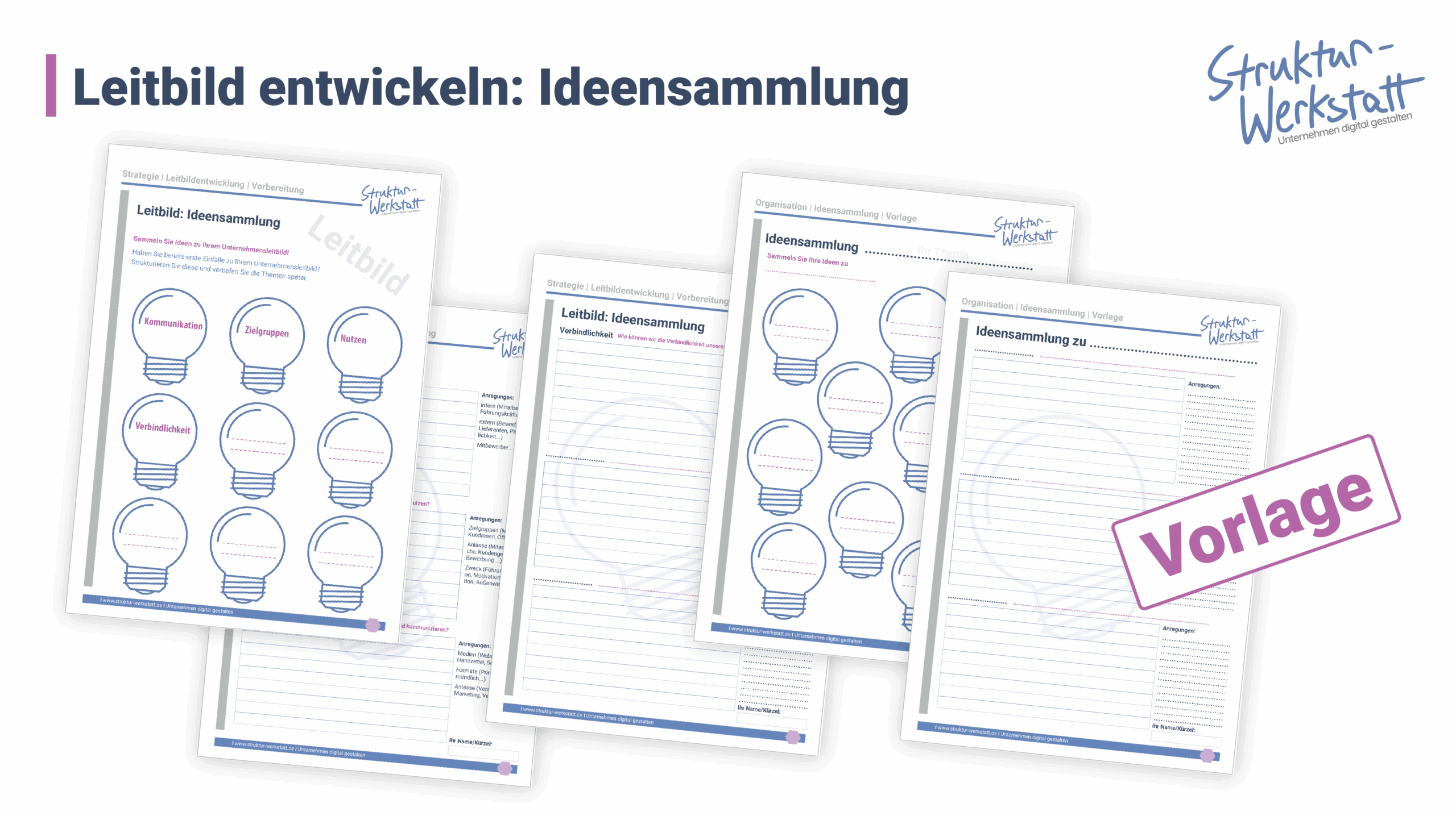 Preview Vorlage Grundlagen Leitbild entwickeln Ideensammlung