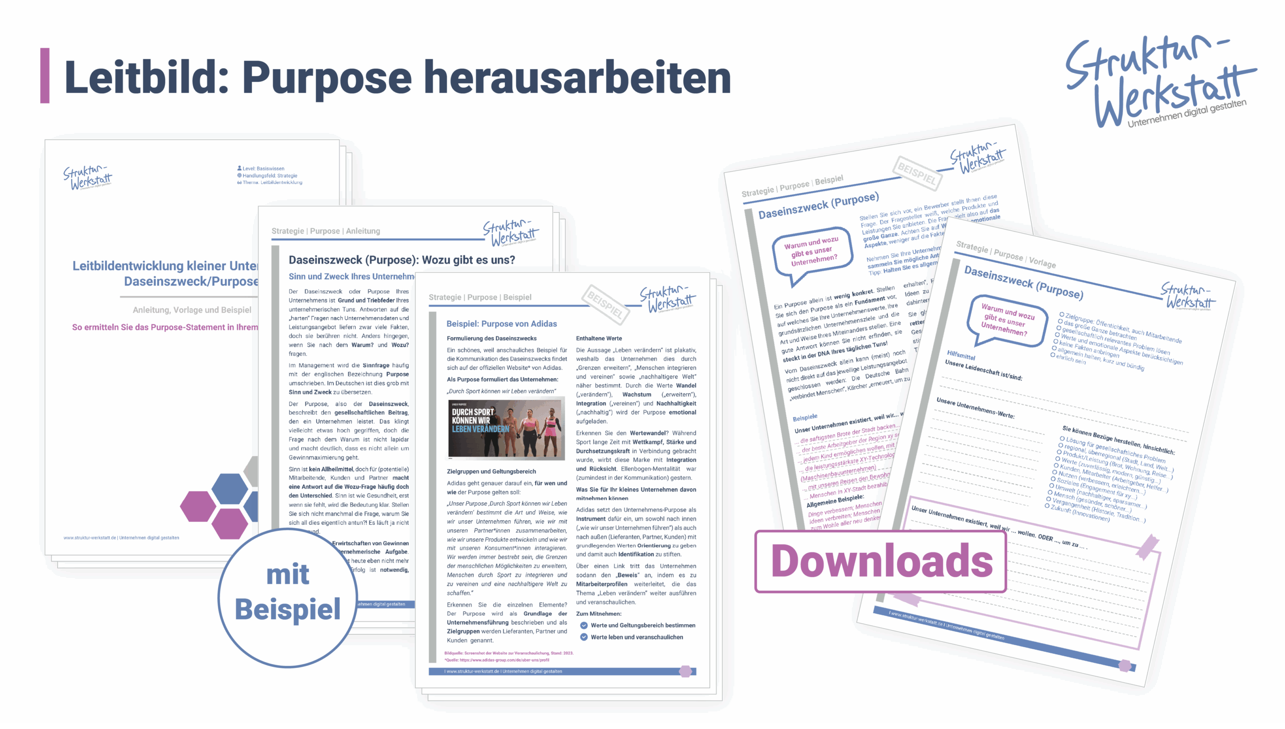 Preview Downloads mit Beispiel Leitbild entwickeln Purpose
