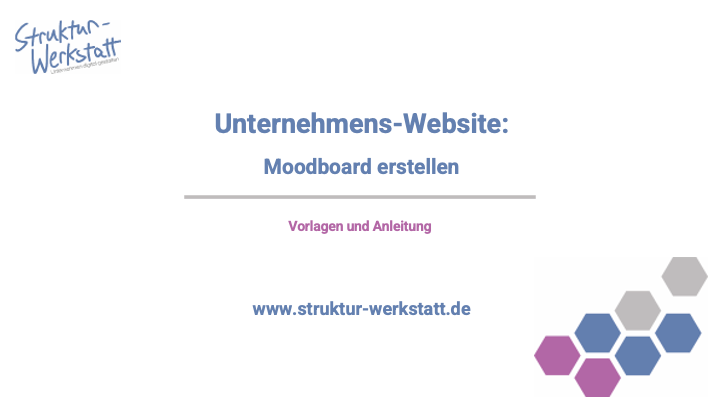 Preview Video-Kurs Grundlagen der Website-Erstellung Schritt 1 Profil Moodboard Cover