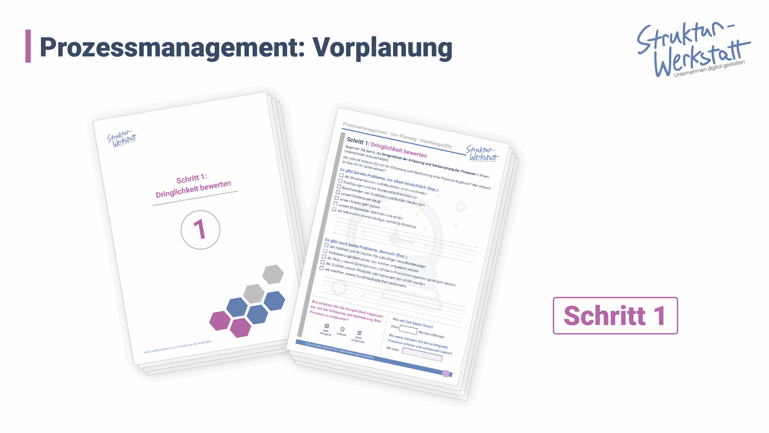Preview Anleitung Prozessmanagement Vorplanung Schritt 1 Dringlichkeit