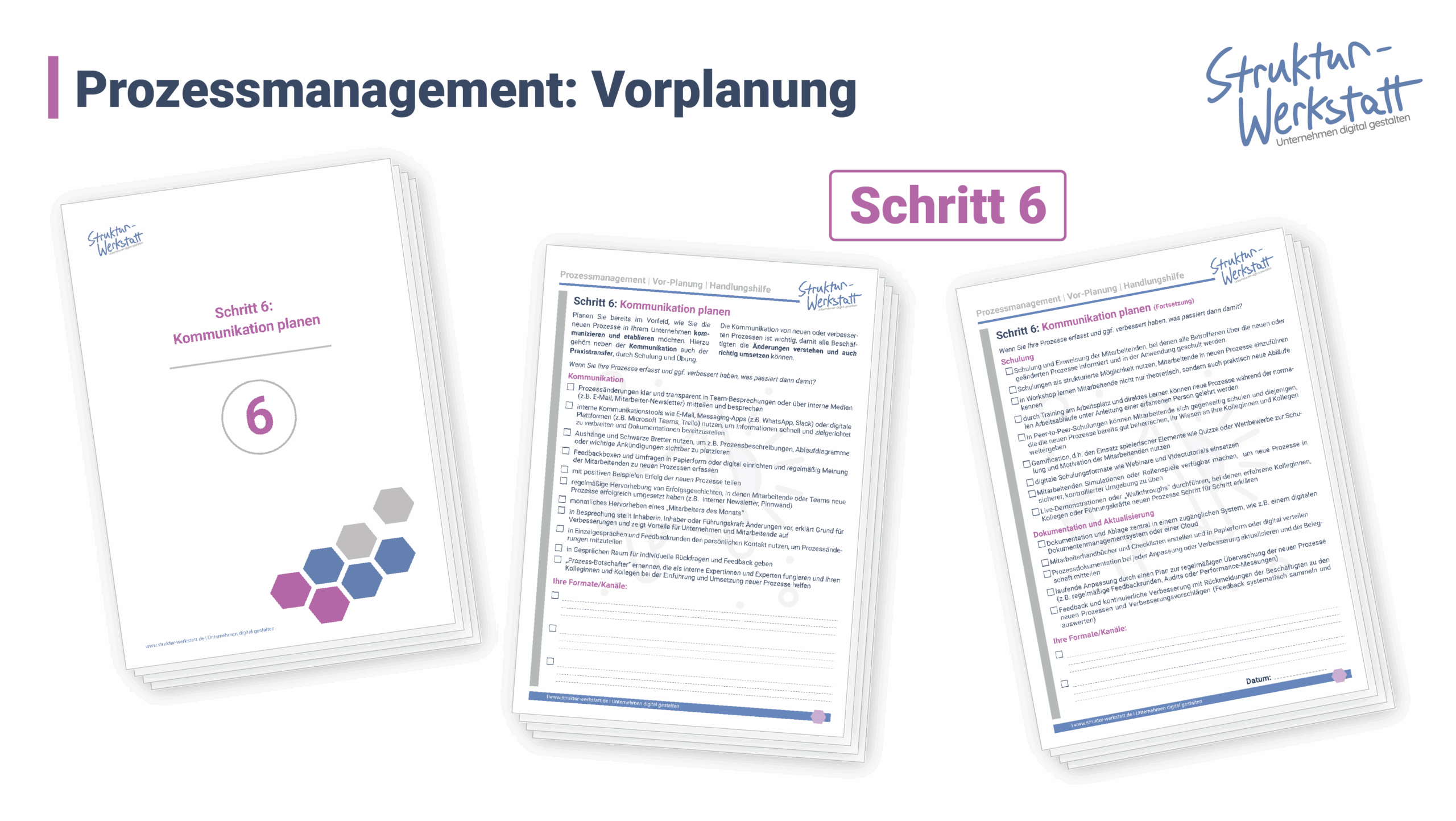 Preview Anleitung Prozessmanagement Vorplanung Schritt 6 Kommunikation