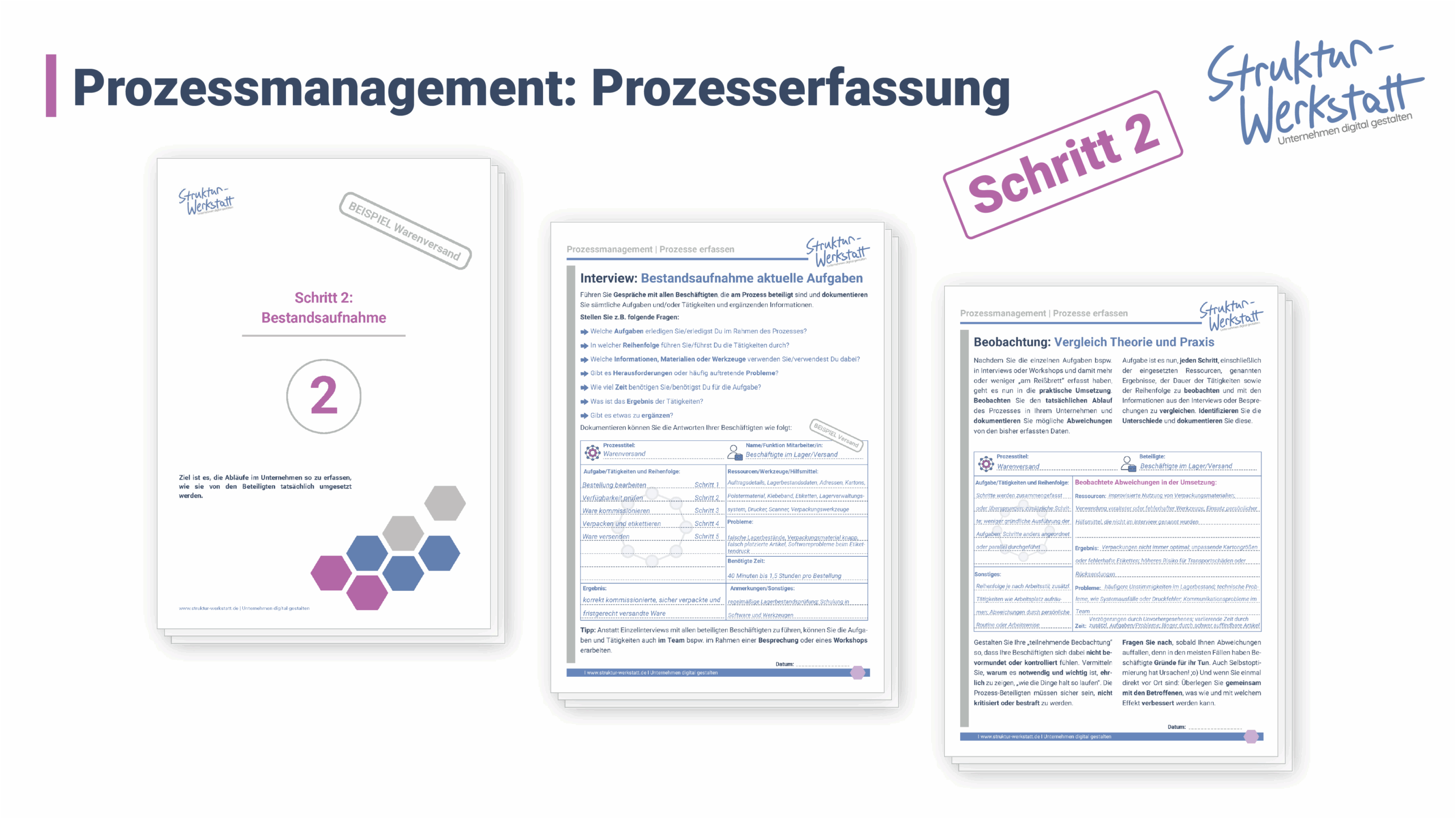 Preview Anleitung Prozessmanagement Prozesserfassung Schritt 2 Bestandsaufnahme