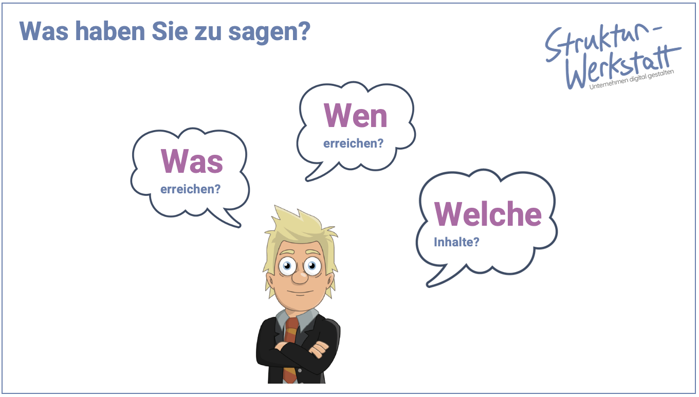 Website erstellen - Inhalte der Website festlegen